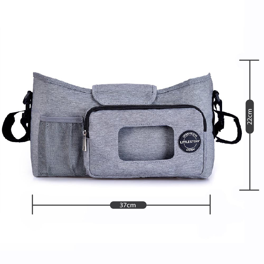 Little Story Stroller Diaper Organizer Bag-Grey