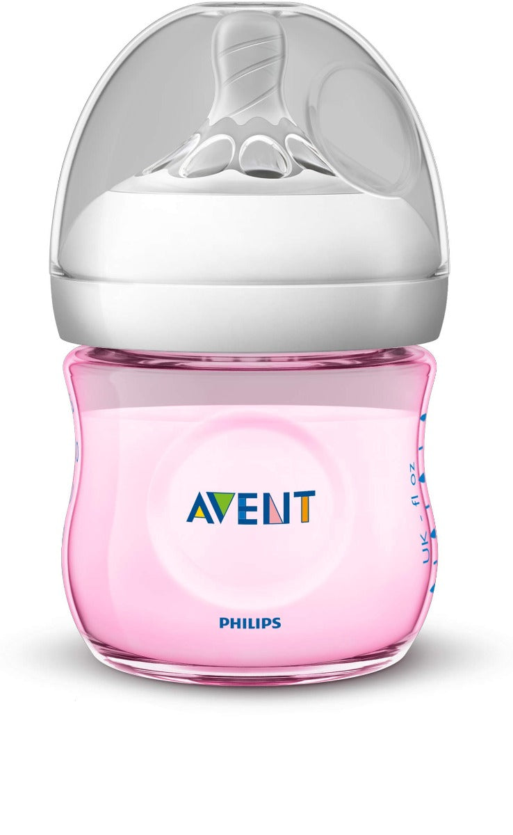Avent Natural Baby bottle 125ml Pink Plastic