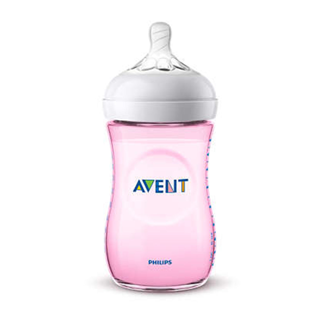 Avent Natural Baby bottle 260ml Pink Plastic