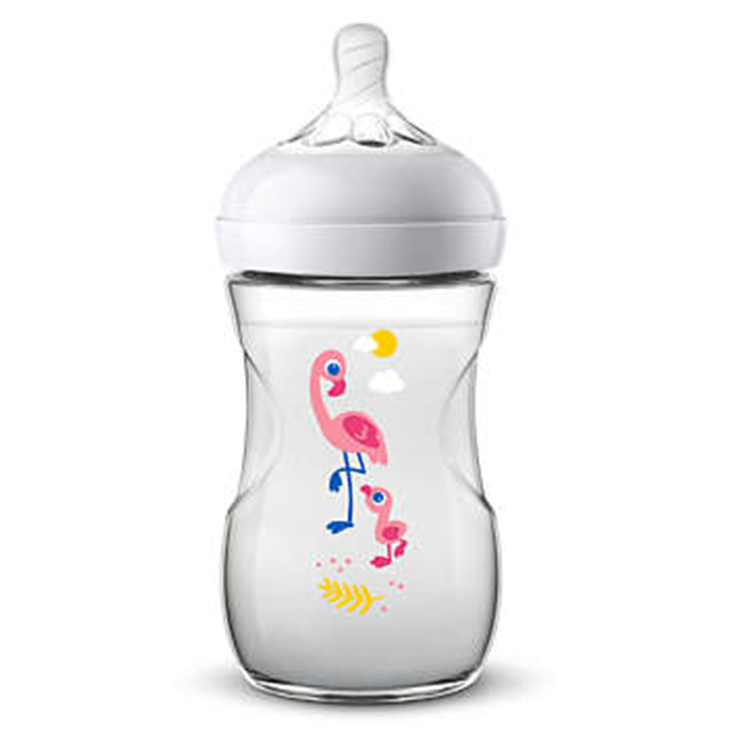 Avent Natural Baby bottle 260ml Flamingo Plastic