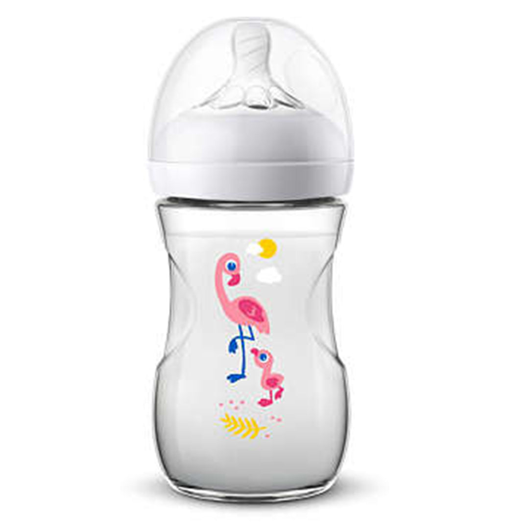 Avent Natural Baby bottle 260ml Flamingo Plastic