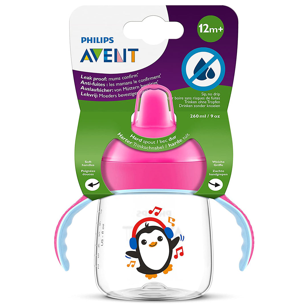 Avent Premium Spout Training Cup 260ml Pink Plastic