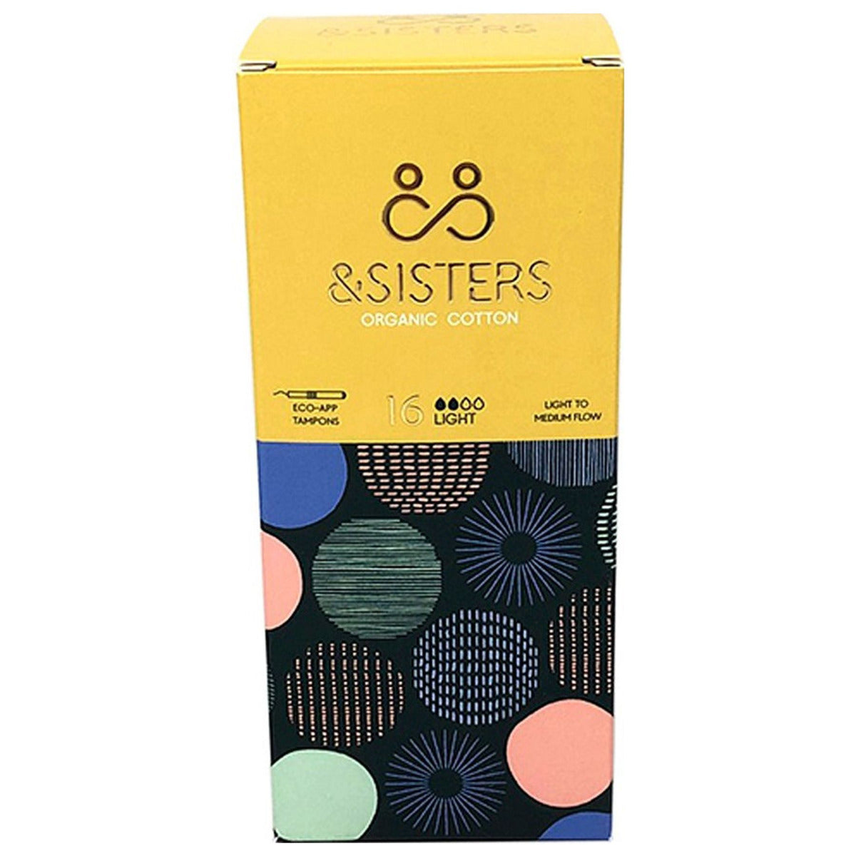 &Sisters Organic Cotton Eco Applicator Tampons Light 16 pack
