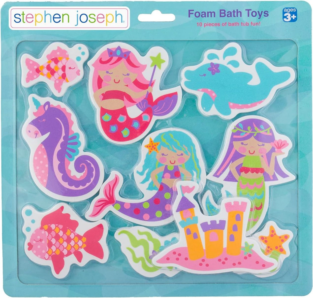 Stephen Joseph Floating Foam Bath Character 10pcs Mermaid