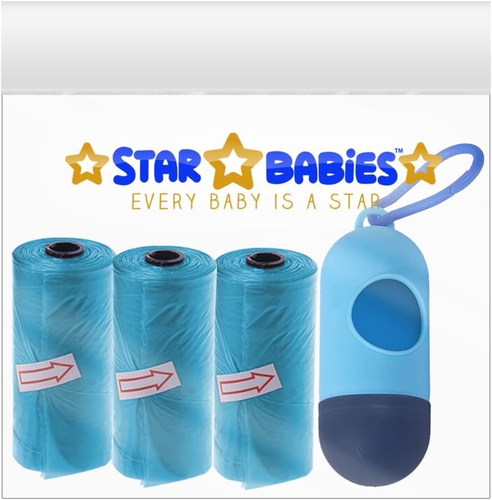 Star Babies  Scented Bag With Dispenser Pack of 3-45 Bags  Navy Blue