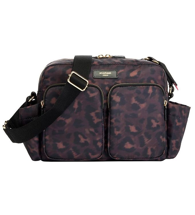 Storksak Stroller Organiser Diaper Bag Black Leopard