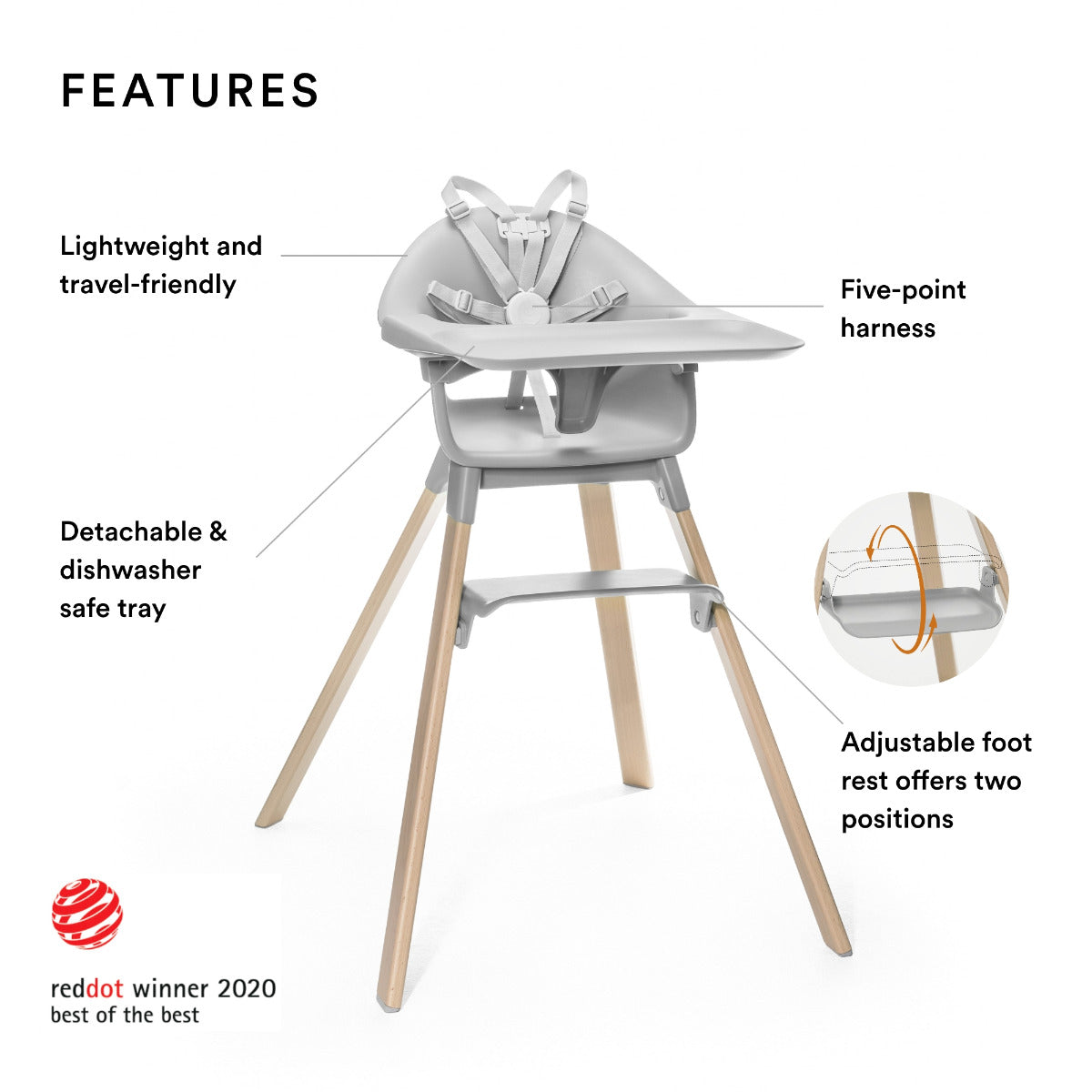Stokke Clikk Highchair Cloud Grey