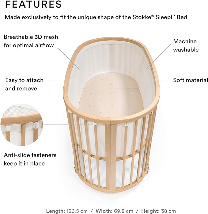 Stokke Sleepi Mesh Liner White 