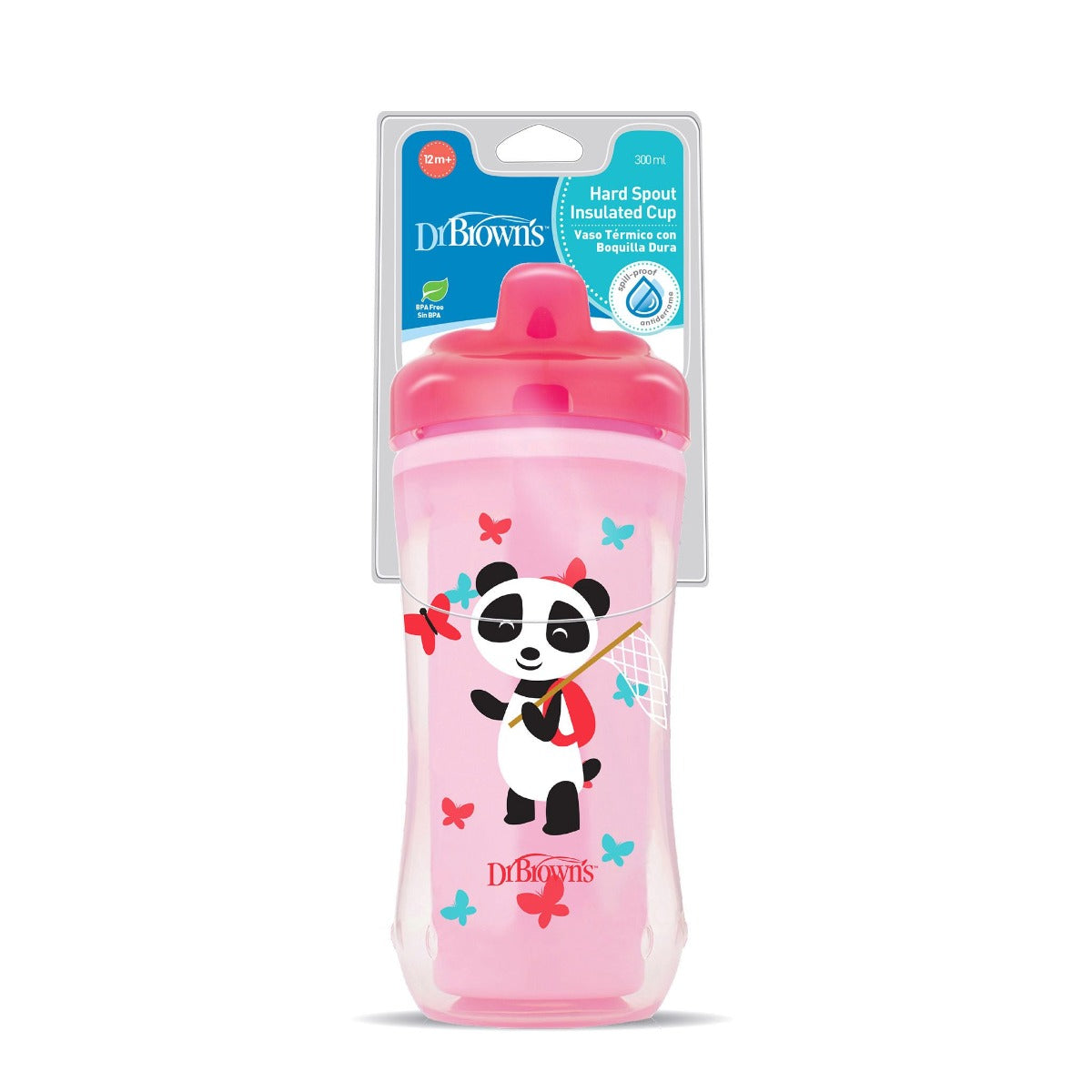 10 Oz Hard-Spout Insulated Cup - Pink Panda (Stage 3: 12M+)