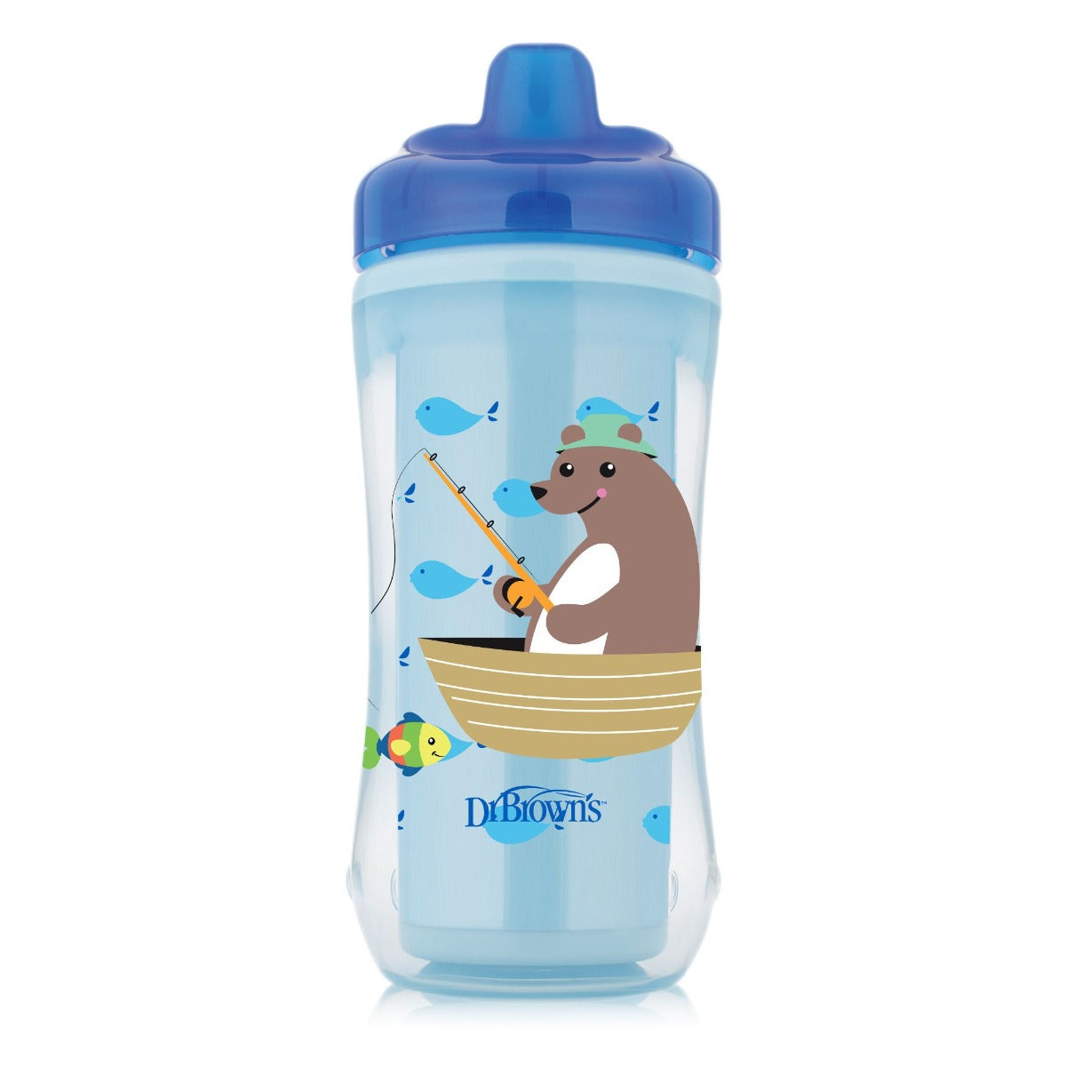 10 Oz Hard-Spout Insulated Cup - Blue Sailboat (Stage 3: 12M+)