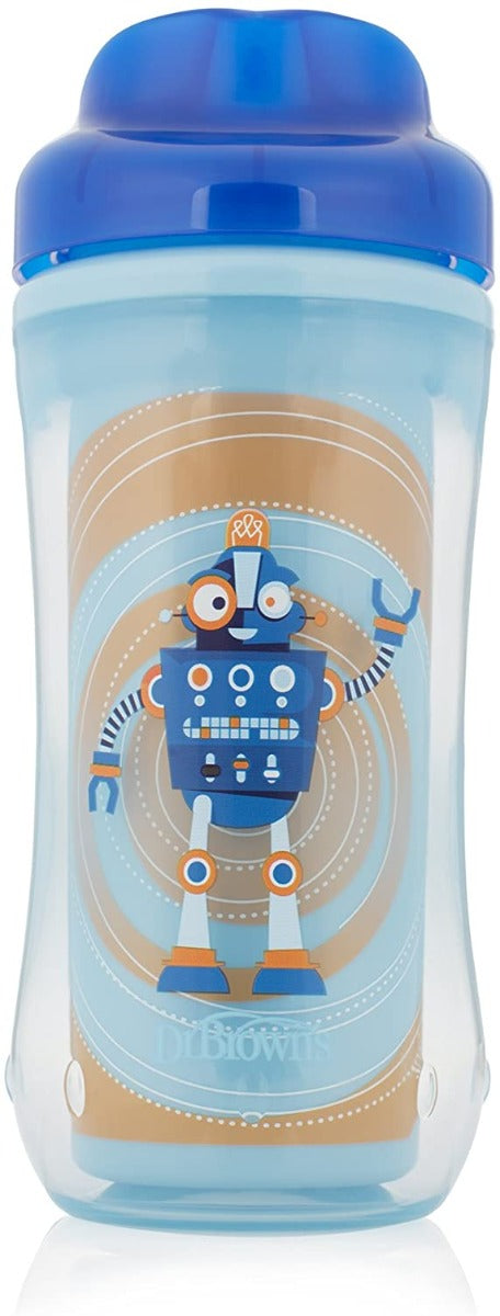 10 Oz Spoutless Insulated Cup - Blue Robot (Stage 4: 12M+)