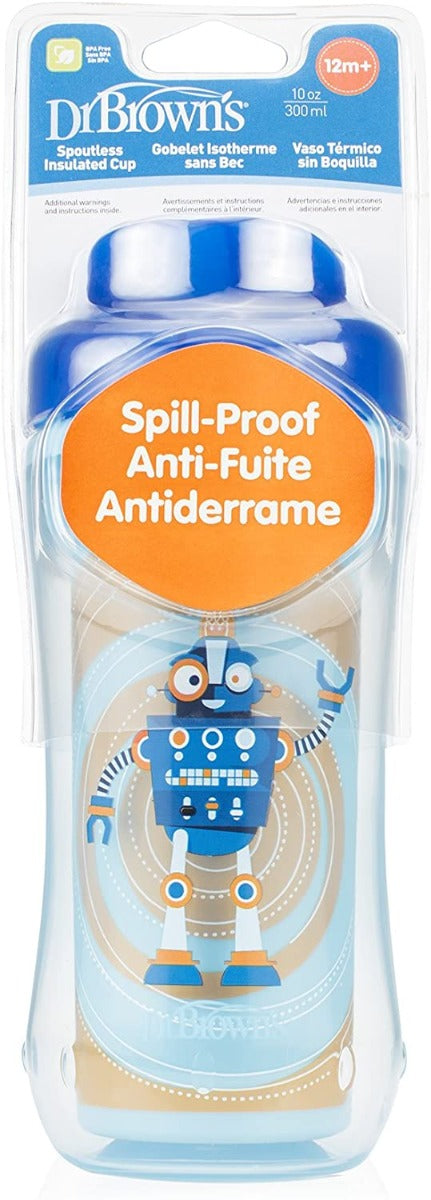 10 Oz Spoutless Insulated Cup - Blue Robot (Stage 4: 12M+)