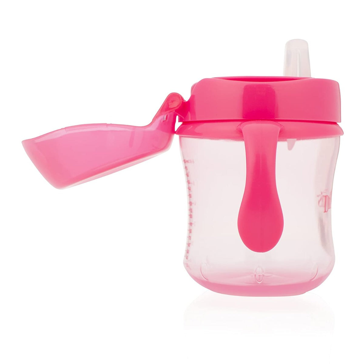 Dr.Browns 6 Oz/180 Ml Soft Spout Transition Cup W/ Handles Pink Deco 6M+ 1 Pack