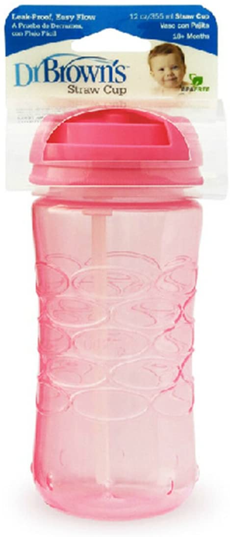 Straw Cup 12 Oz / 355 Ml-Pink & Pink Top