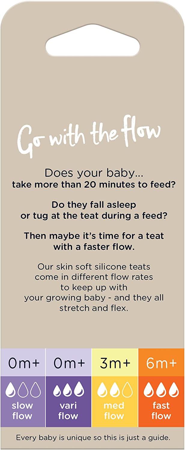 Tommee Tippee Closer To Nature Teats  Medium Flow X 2  Clear