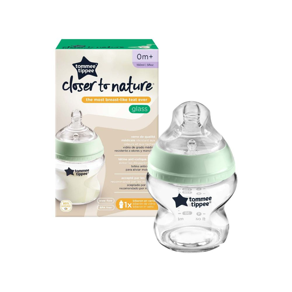 Tommee Tippee Closer To Nature Glass Feeding Bottle  150Ml X 1 Clear
