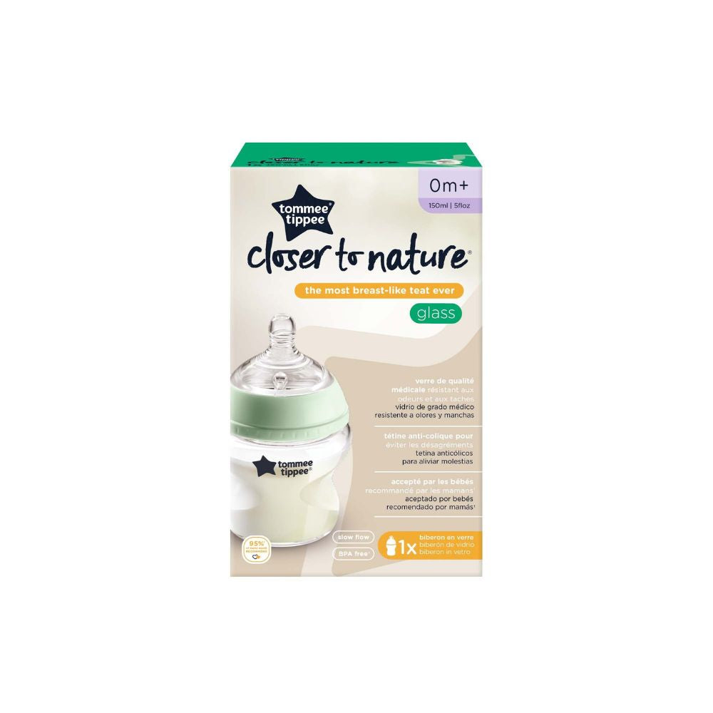 Tommee Tippee Closer To Nature Glass Feeding Bottle  150Ml X 1 Clear