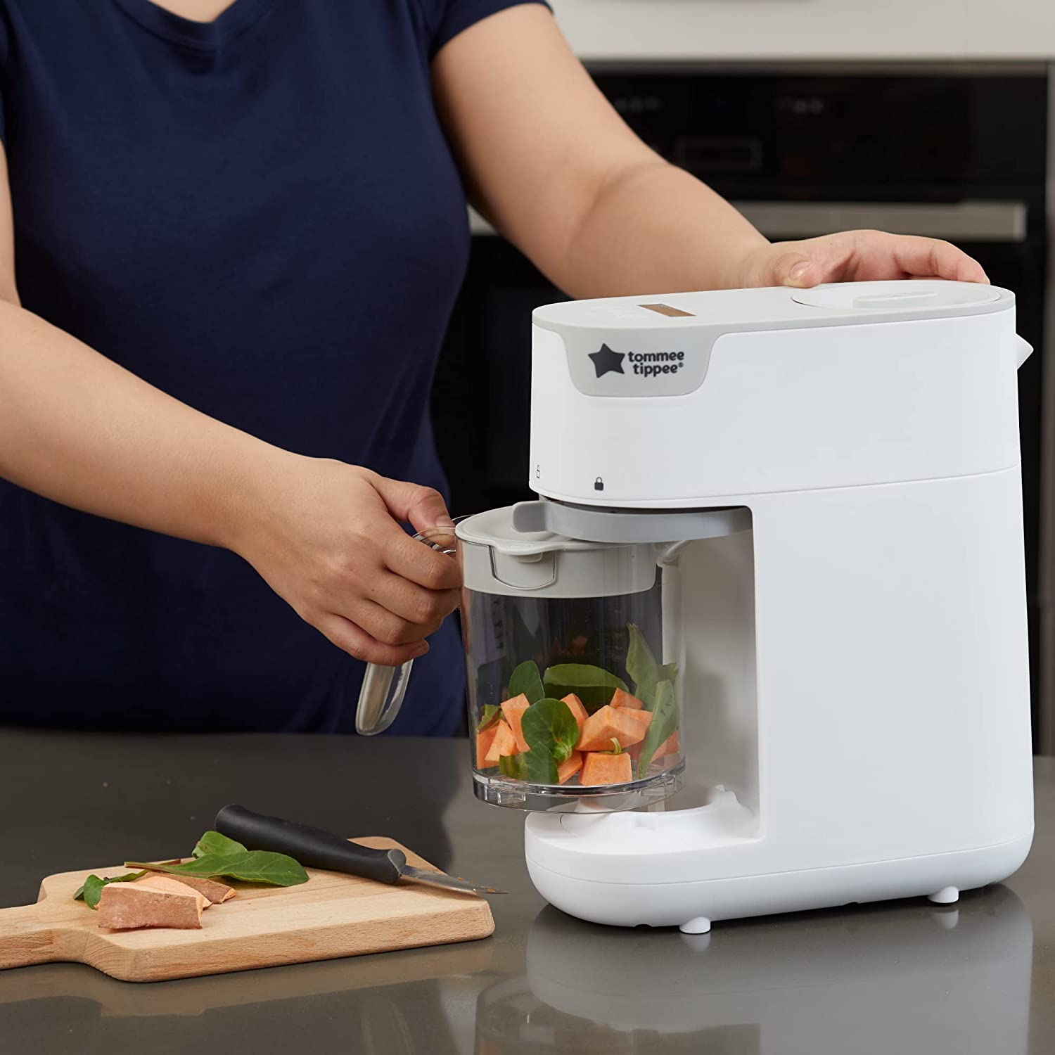 Tommee Tippee Quick Cook Baby Food Steamer Blender Black