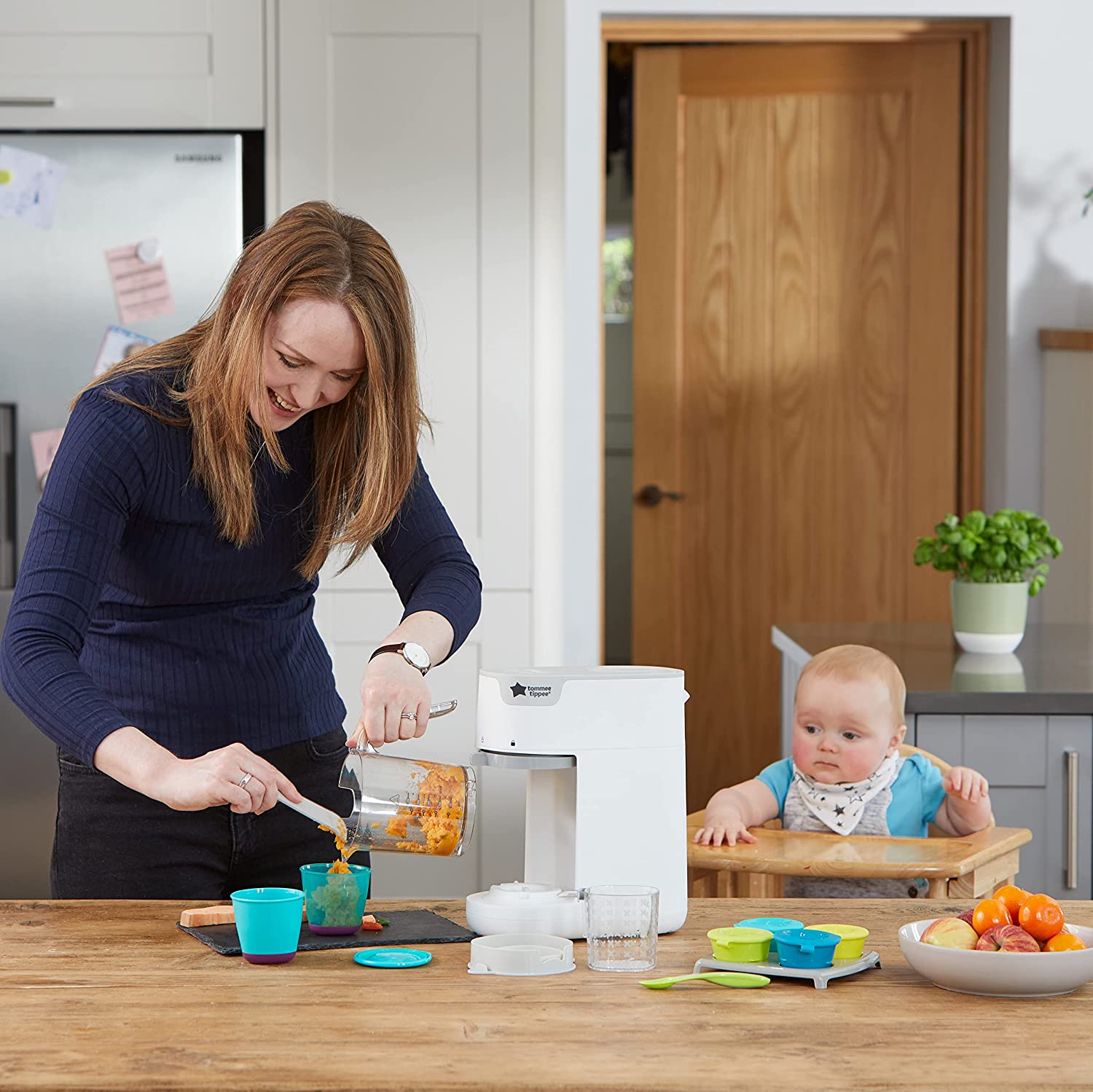 Tommee Tippee Quick Cook Baby Food Steamer Blender Black