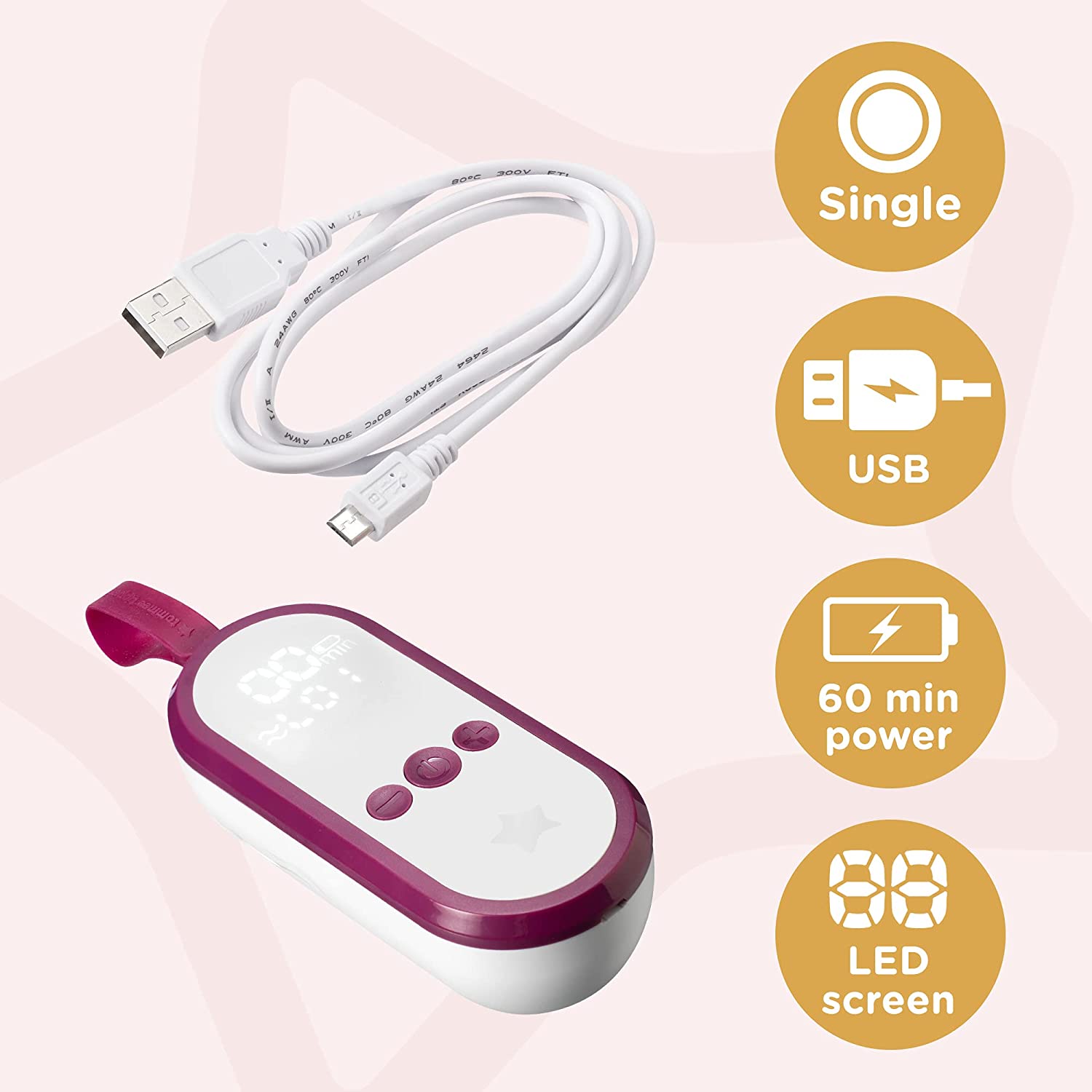 Tommee Tippee Made For Me Electric Breast Pump  Very Quiet Usb Rechargeable & Portable Unit With Massage & Express Modes