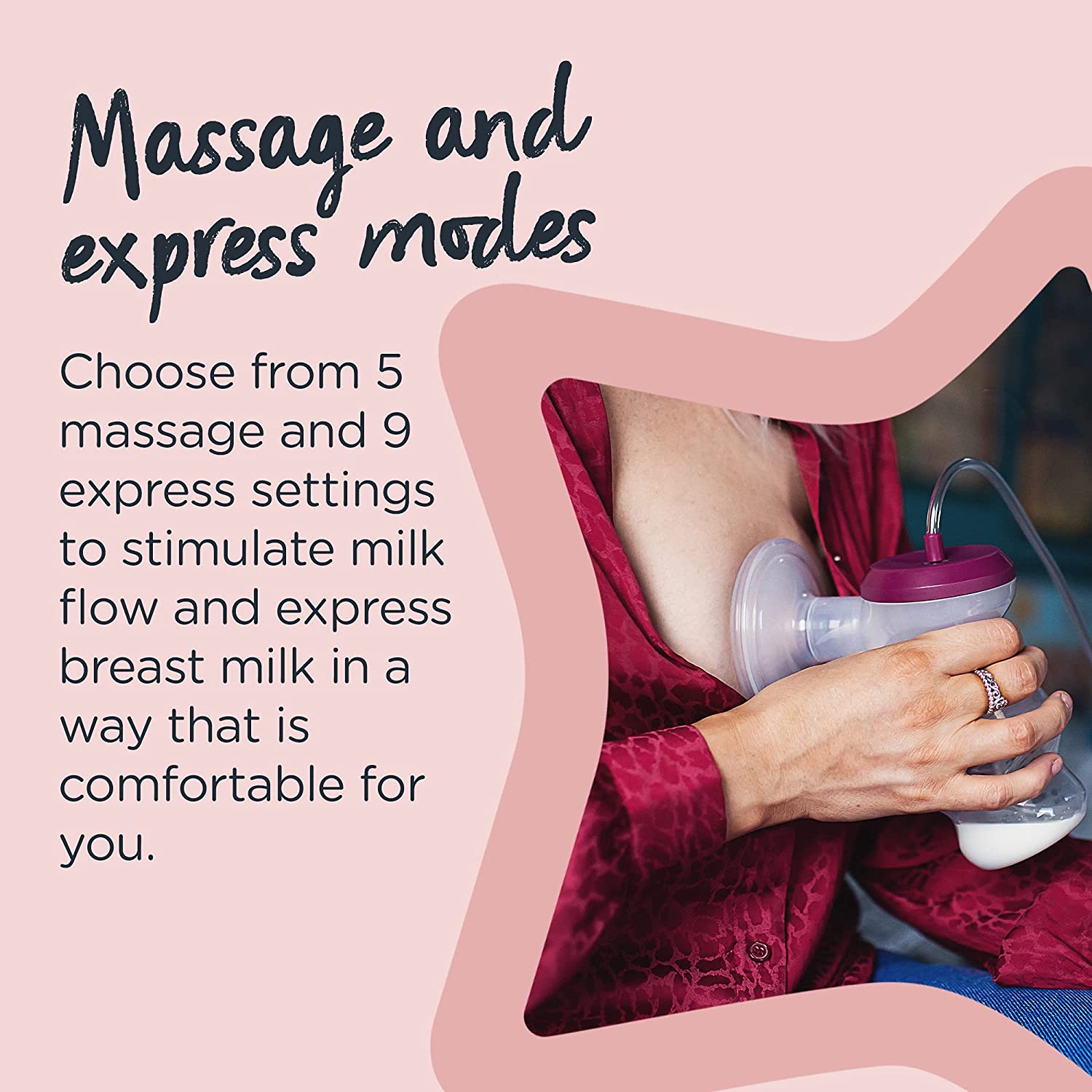 Tommee Tippee Made For Me Electric Breast Pump  Very Quiet Usb Rechargeable & Portable Unit With Massage & Express Modes