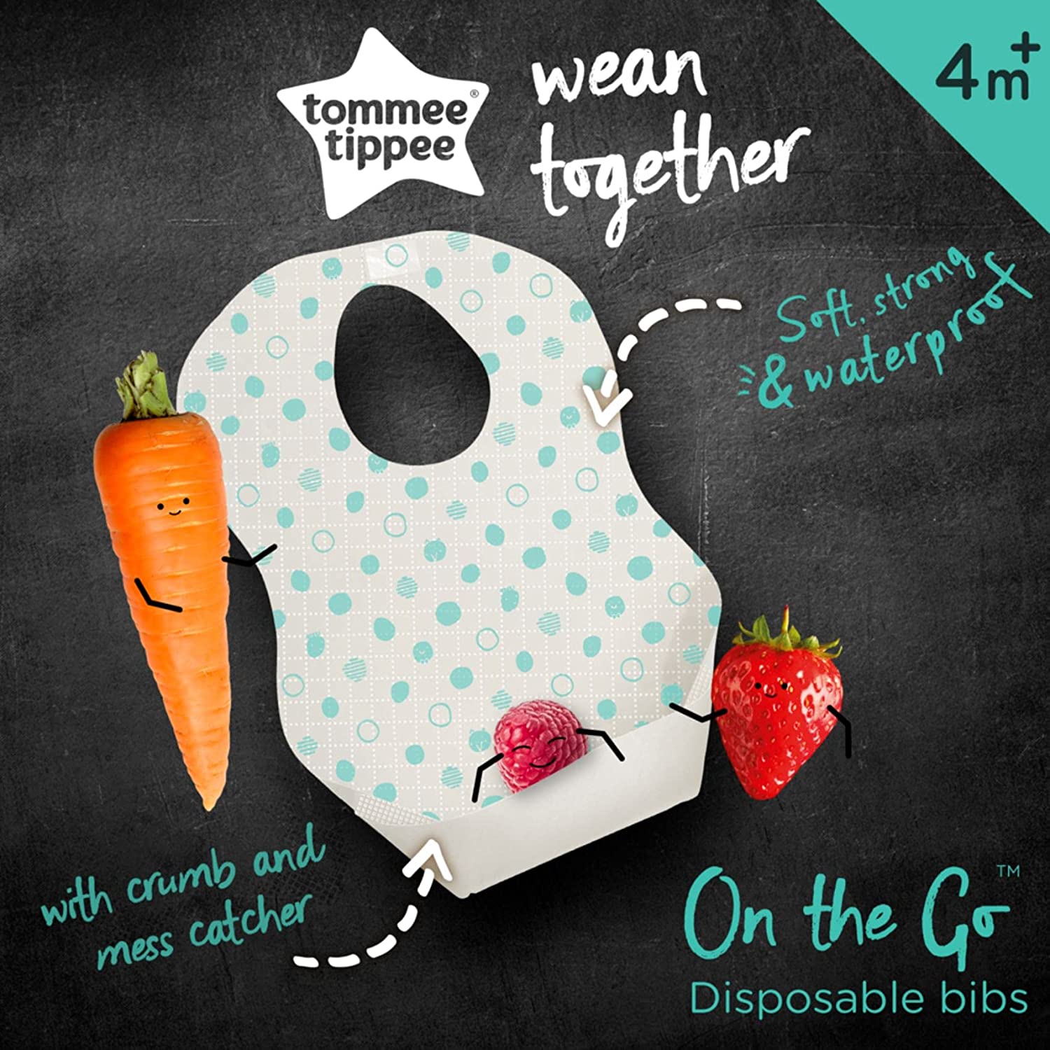 Tommee Tippee Crumb & Mess Catcher Disposable Bibs 20Pcs