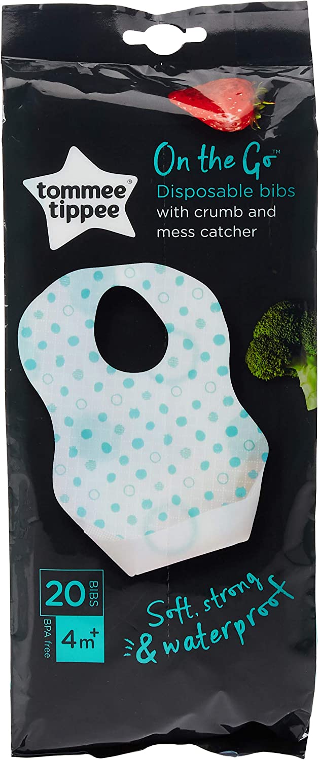 Tommee Tippee Crumb & Mess Catcher Disposable Bibs 20Pcs