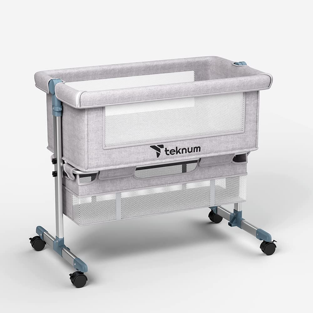 Teknum  Bedside Crib Grey