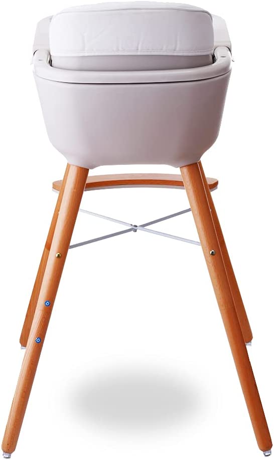 Teknum  Premium Dual Height Wooden High Chair White