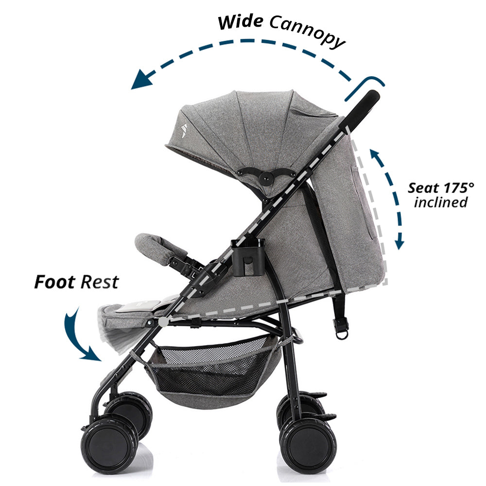 Buy Teknum Trip Plus Stroller Grey | Yallatoys.com