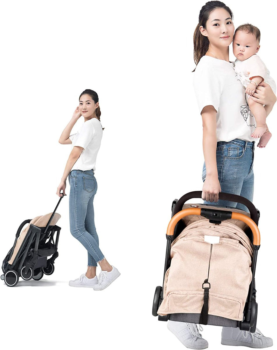 Buy Travel Lite Stroller - Sld By Teknum - Khaki | Yallatoys.com