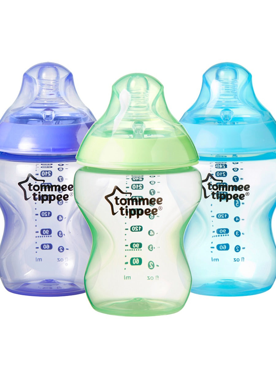 Tommee Tippee Closer to Nature Feeding Bottle 260ml x 3 Boy Plastic
