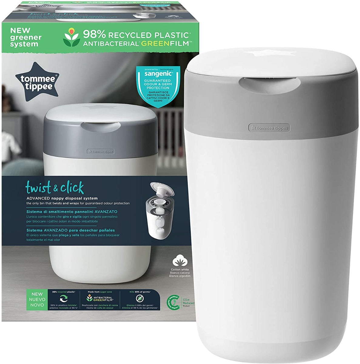 Tommee Tippee Twist and Click Advanced Nappy Bin