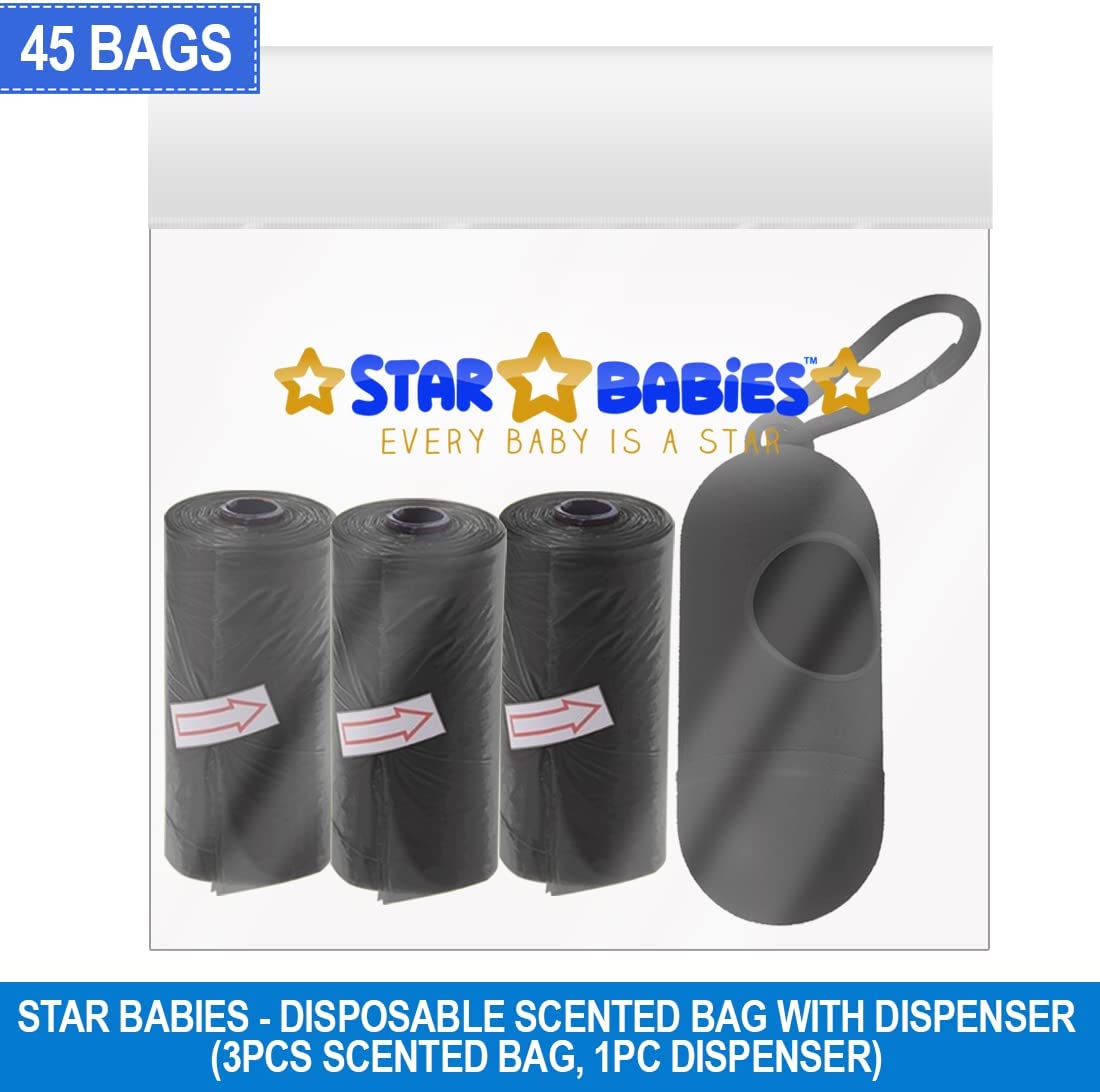 Star Babies - Scented Bag With Dispenser Pack Of 3 - Black