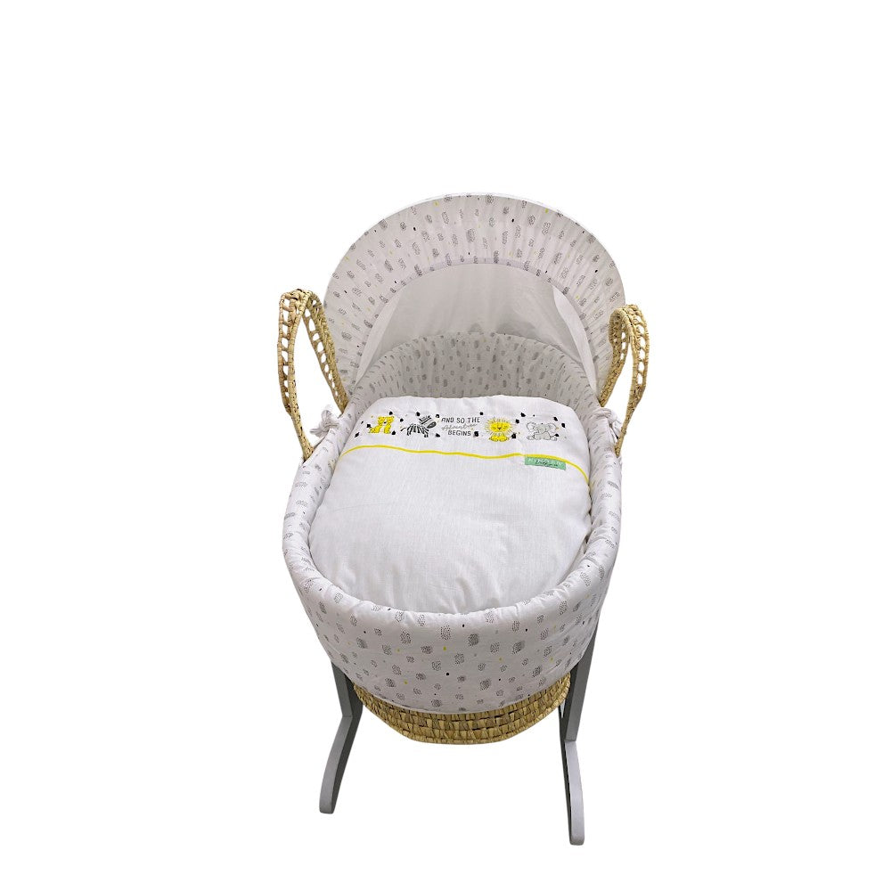Kinder Valley Safari Moses Basket with Grey Rocking Stand