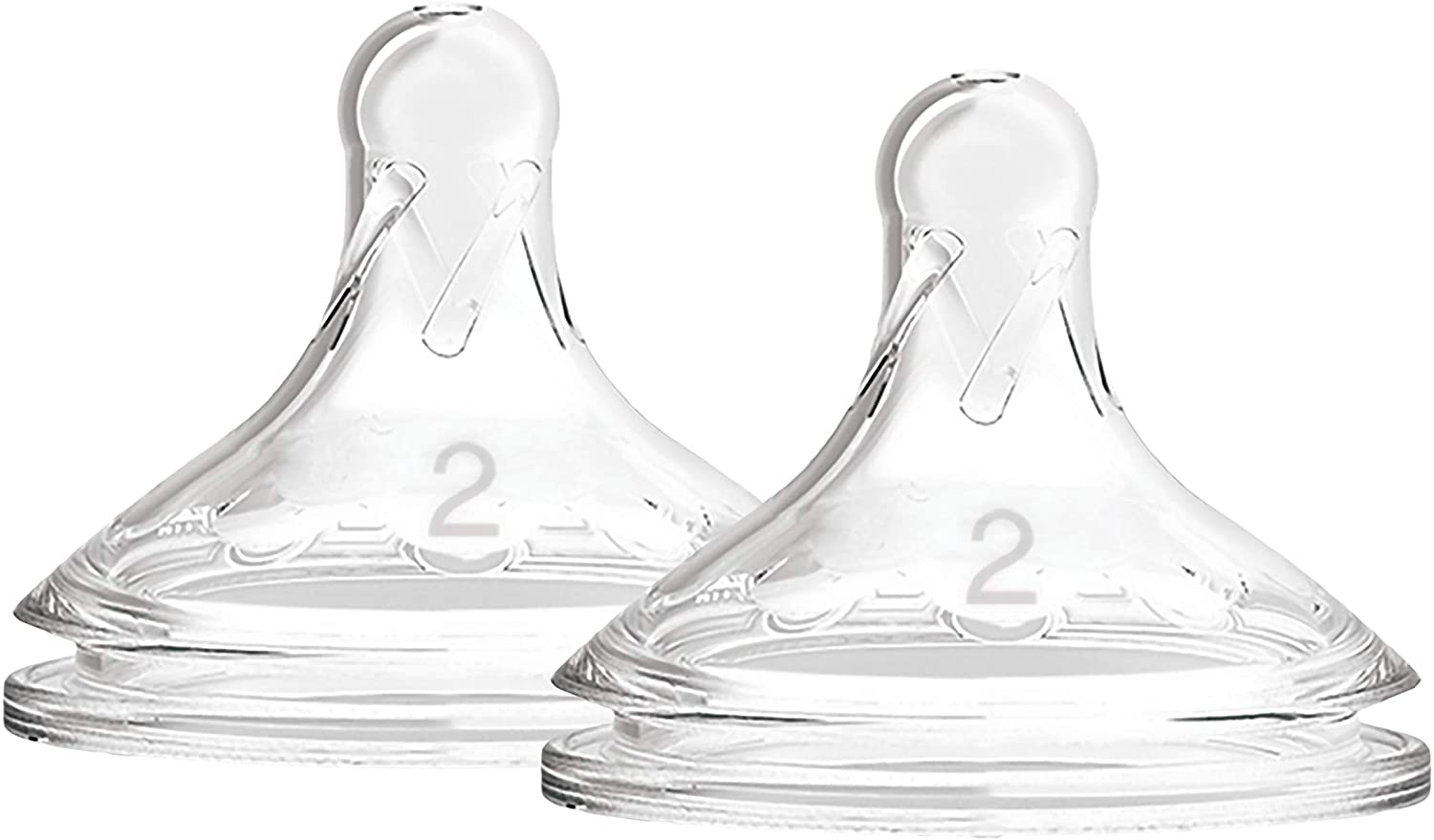 Dr Browns Natural Flow Level 2 Wide-Neck Baby Bottle Nipple Pack of 2