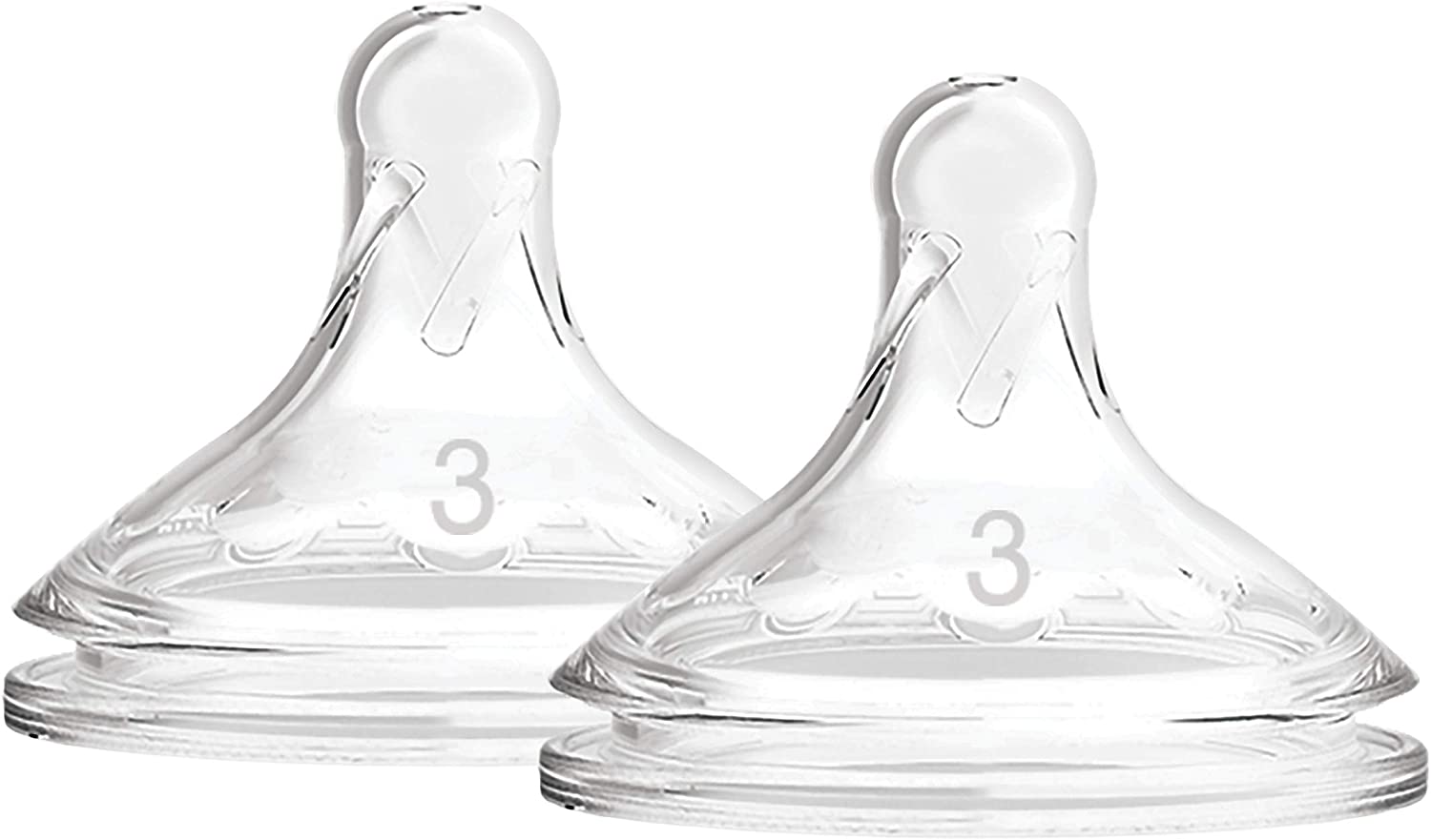 Dr Browns Natural Flow Level 3 Wide-Neck Baby Bottle Nipple Pack of 2