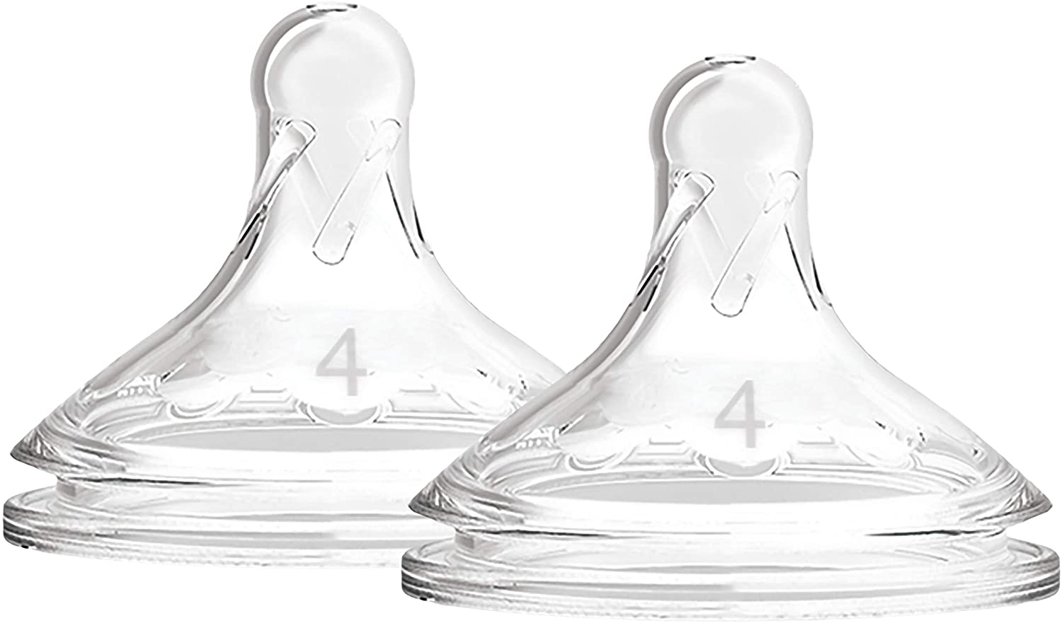 Dr Browns Natural Flow Level 4 Wide-Neck Baby Bottle Nipple Pack of 2