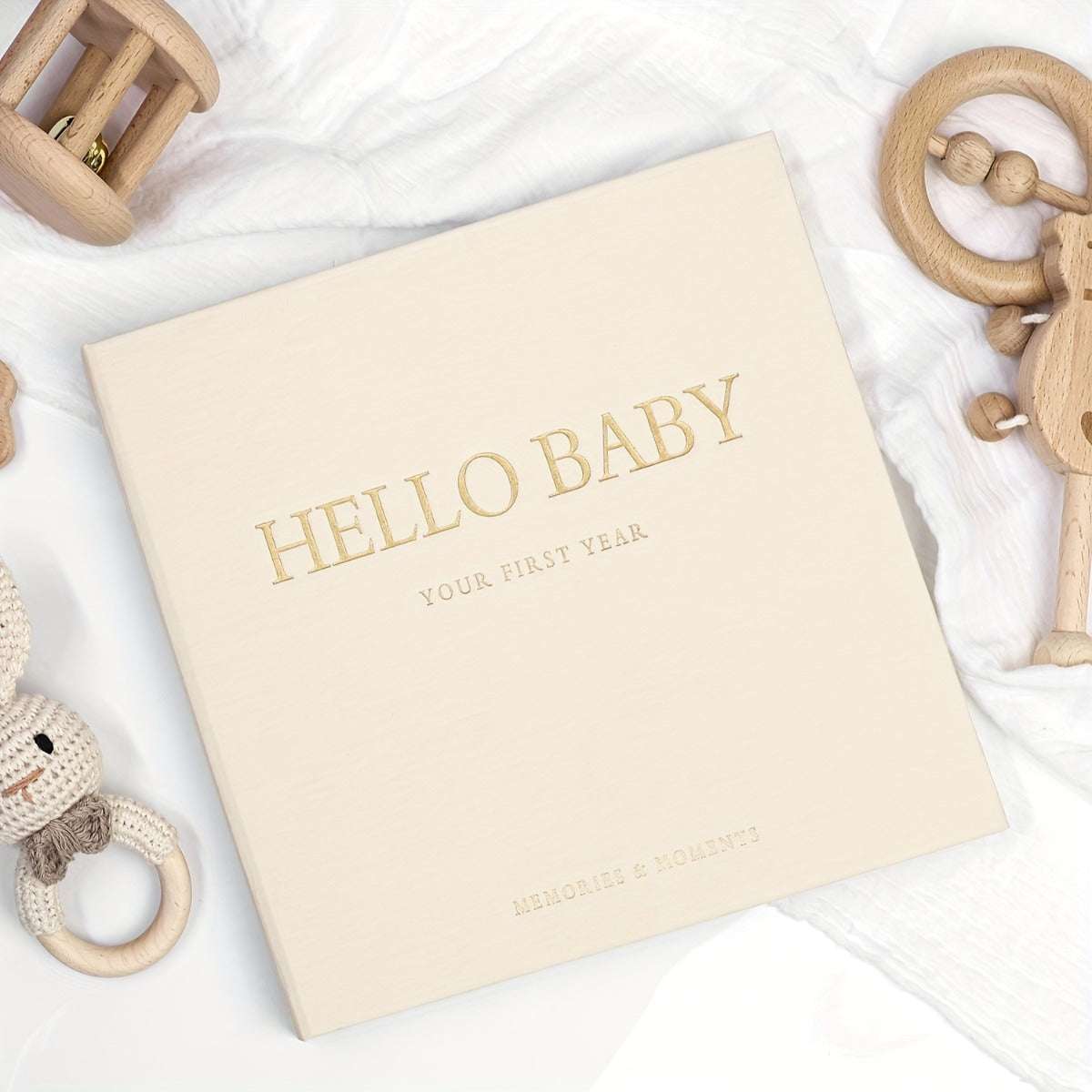 Baby Keepsake Journal with 12 Monthly Milestone Stickers