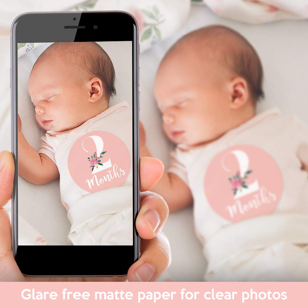 Monthly Milestone Stickers Floral Milestone Stickers 24pcs