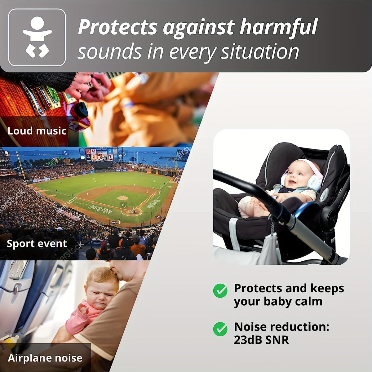 Baby Ear Protection Earmuffs for 0-3 Years